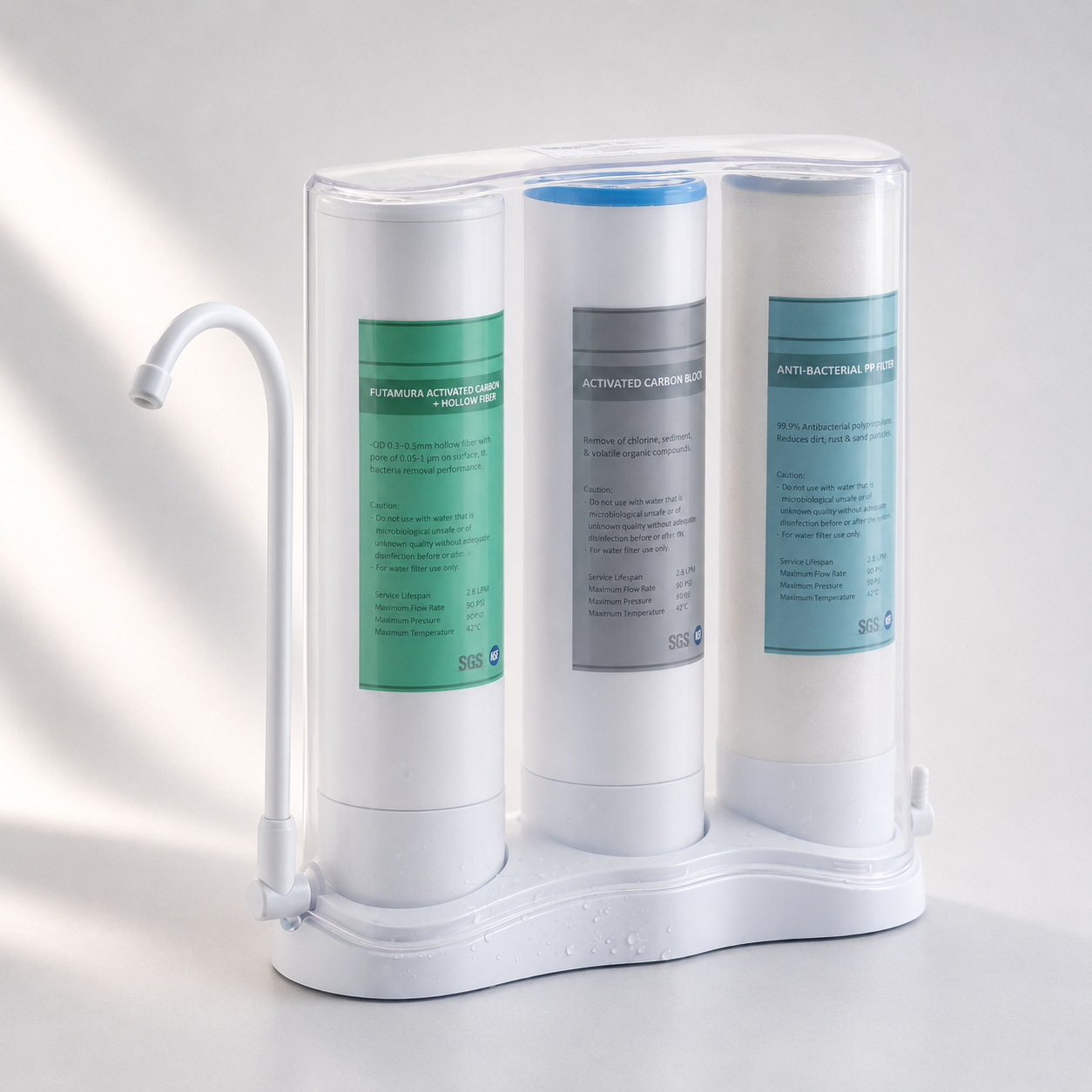 三道桌上型抑菌淨水器